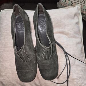 Tory Burch Women's Lace Up Boots - Dark Brown